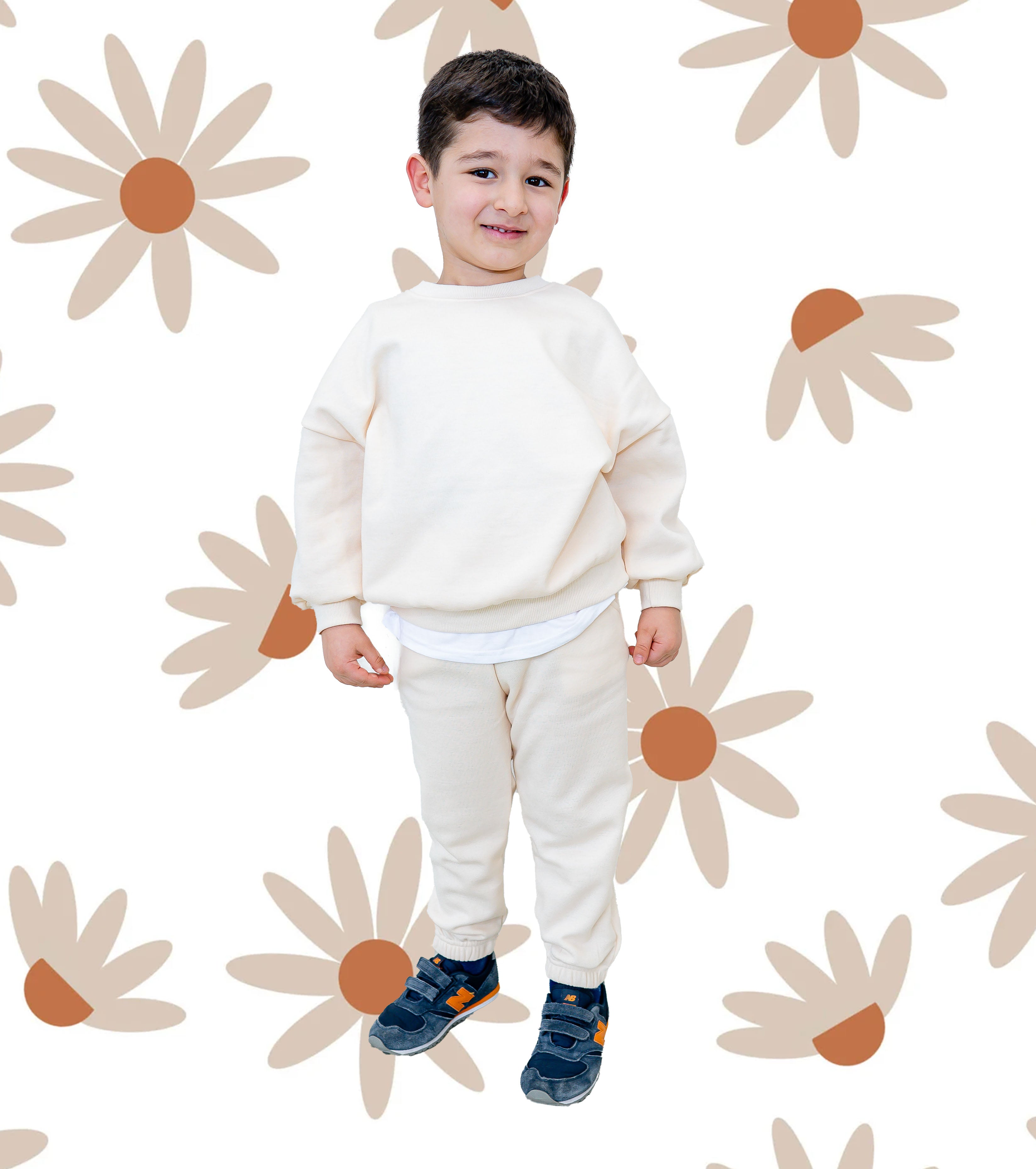 Cream Jogger Set Boys & Girls – Yuliya & Kids