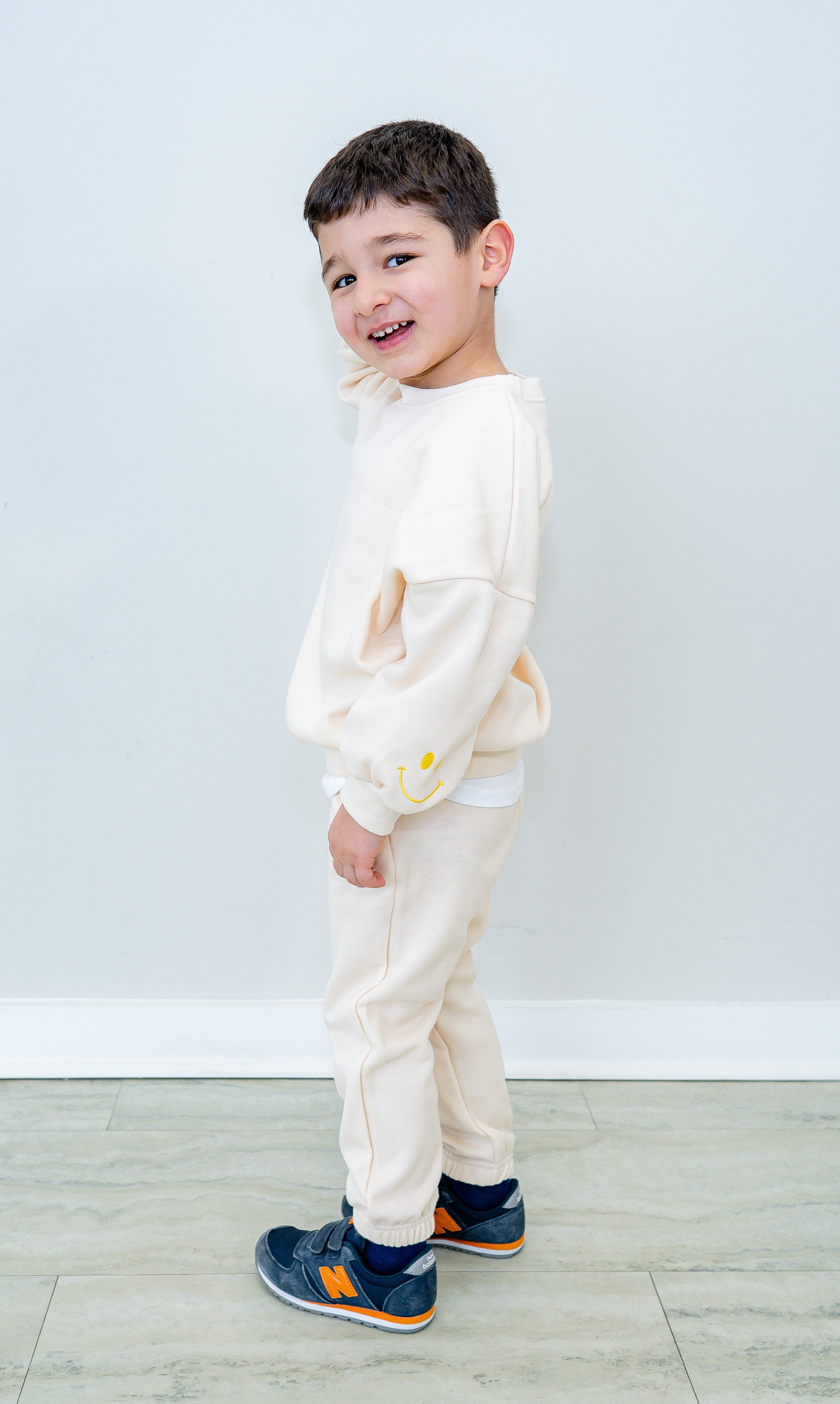 Cream Jogger Set Boys & Girls