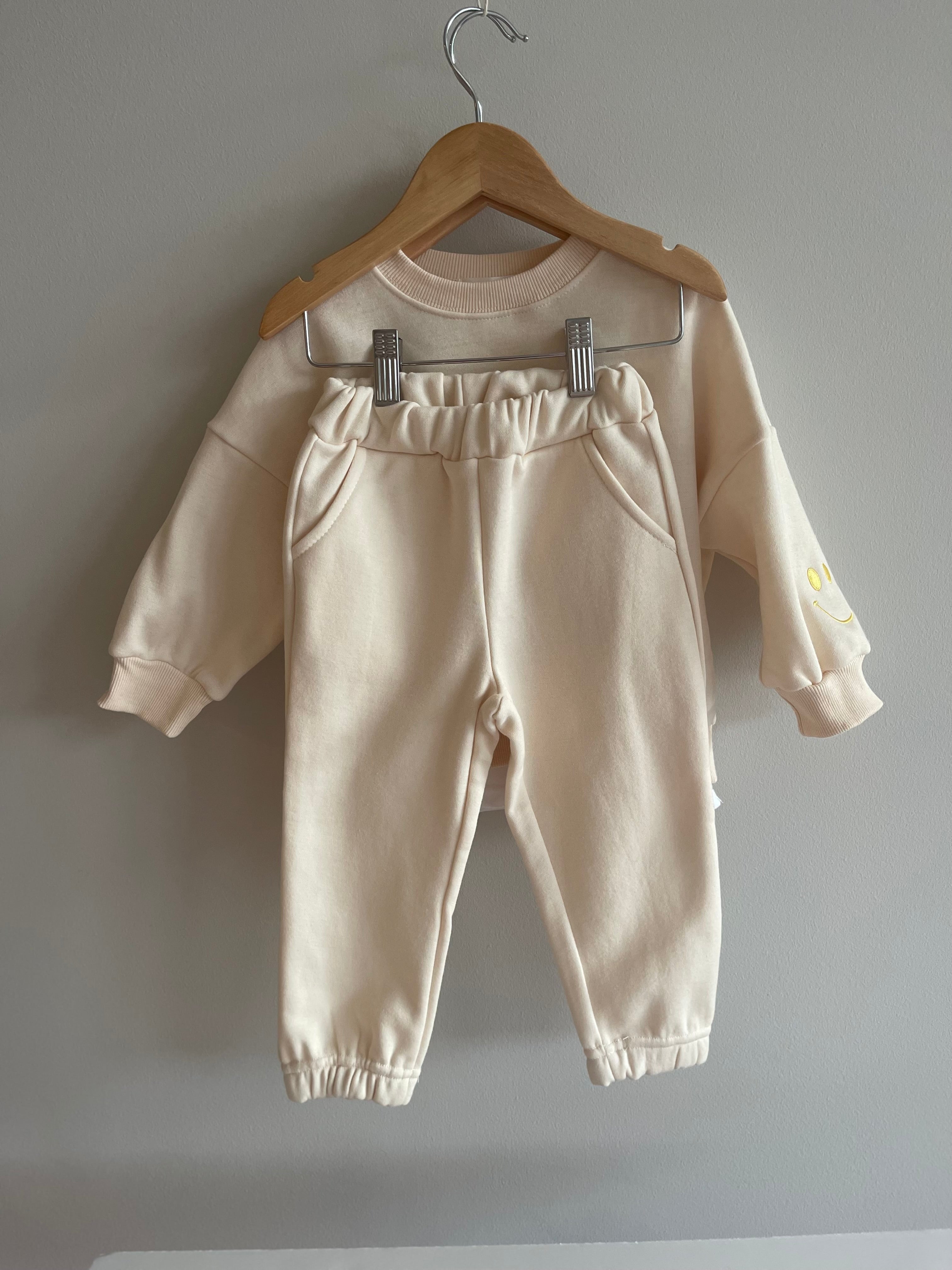 Cream Jogger Set Boys & Girls – Yuliya & Kids